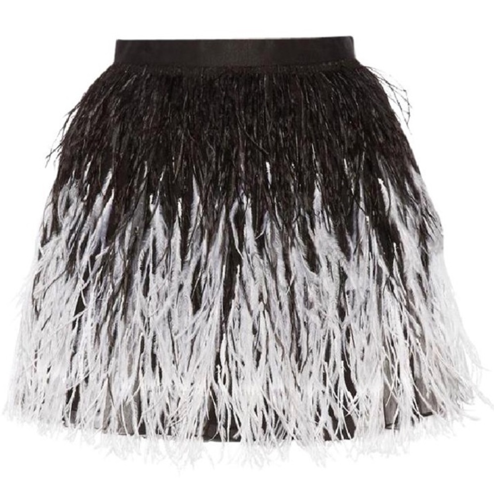 Alice + Olivia feather skirt